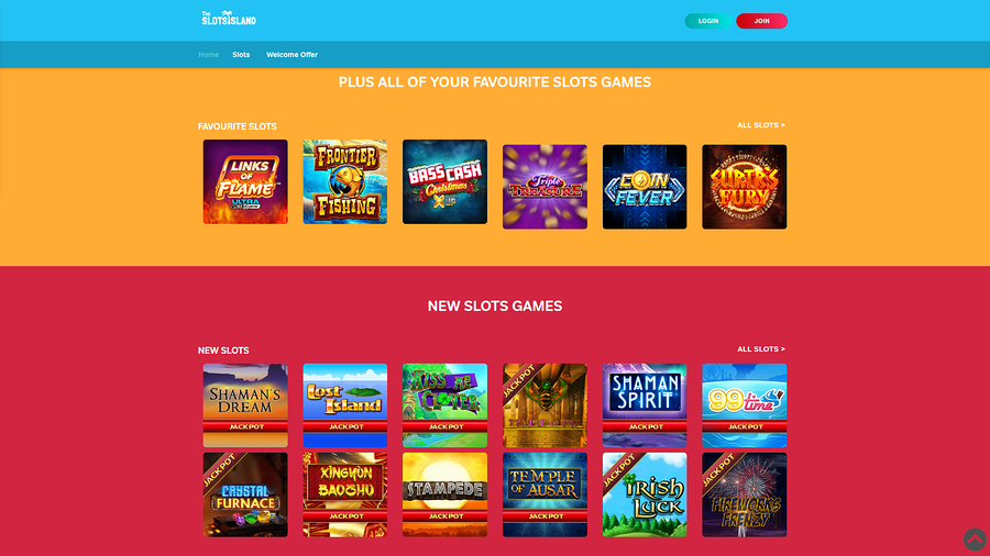 The Slots Island Casino Desktop Games