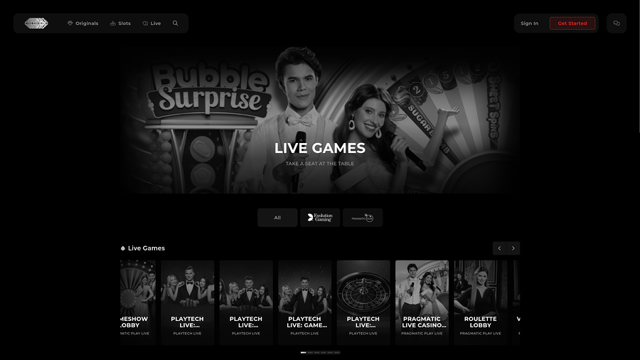 TheOriginals Casino Desktop Live Dealer