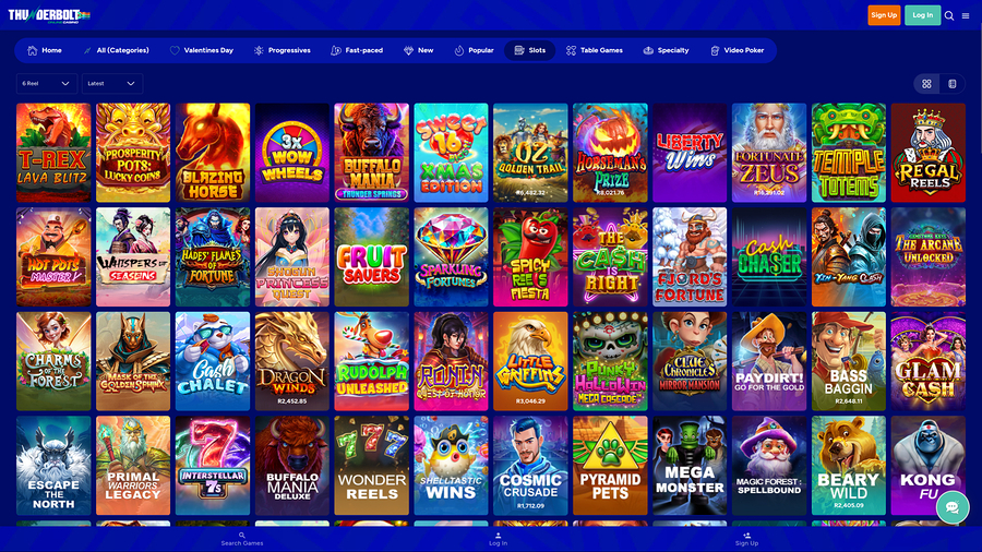 Thunderbolt Casino Desktop Games