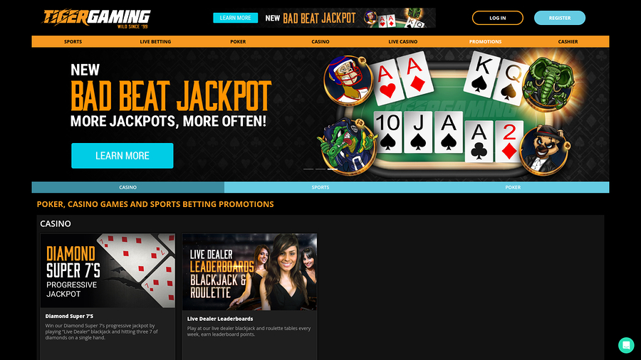 TigerGaming Casino Desktop Promotions
