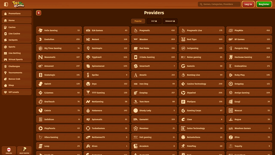 Tiki Casino Desktop Game Developers