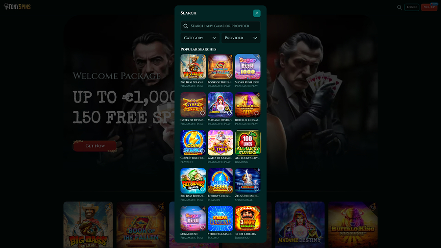 TonySpins Casino Games