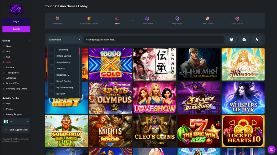 Touch Casino Desktop Game Developers