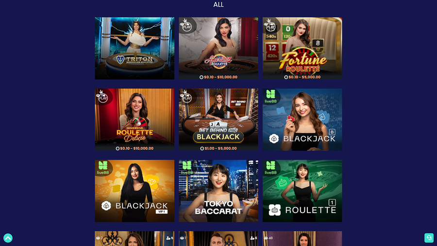 Tournaverse Casino Desktop Live Dealer