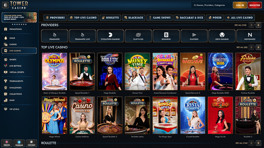 Tower Casino Desktop Live Dealer