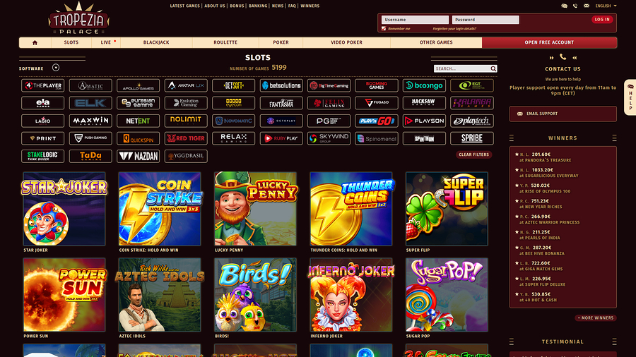  Tropezia Palace Casino Desktop Game Developers