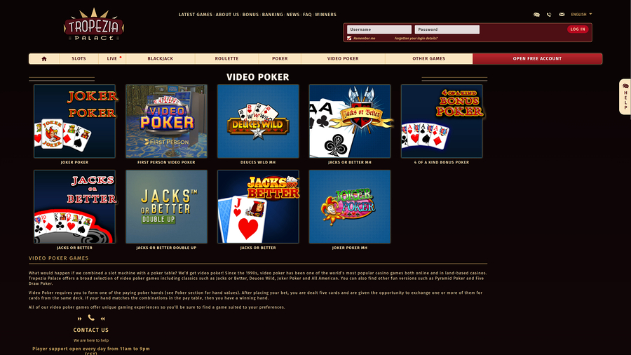 Tropezia Palace Casino Desktop Poker