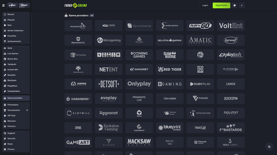 Turbo Casino Desktop Game Developers