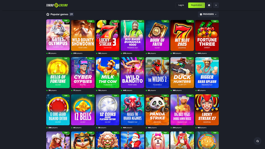 Turbo Casino Desktop Games