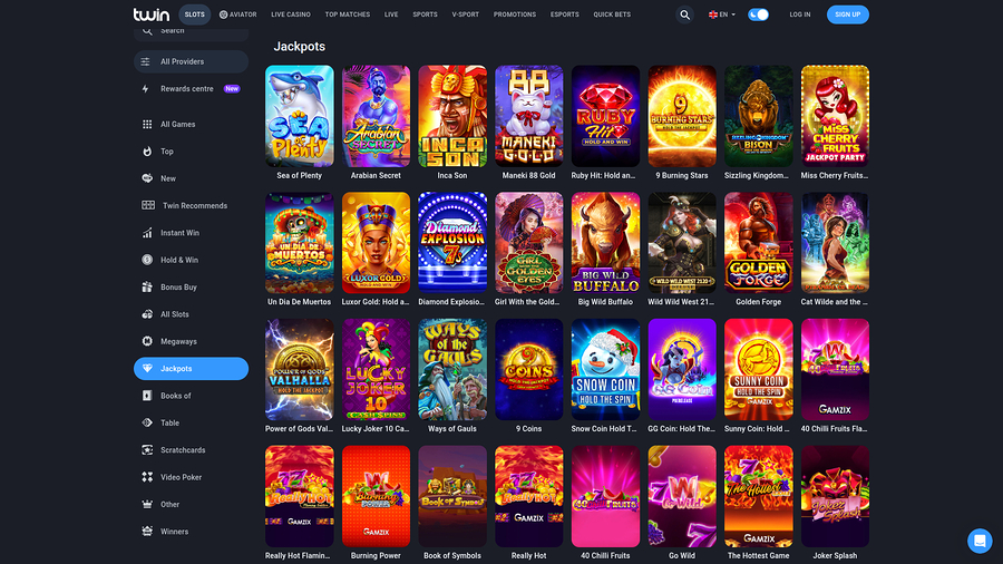Twin Casino Desktop Jackpot