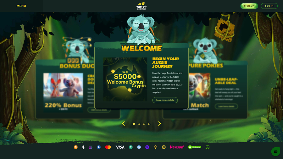 Two Up Casino Desktop Promotions