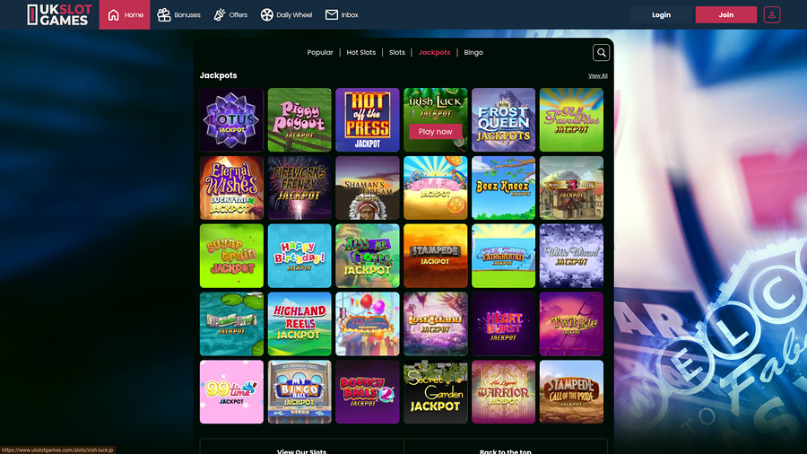 UK Slot Games Desktop Jackpot