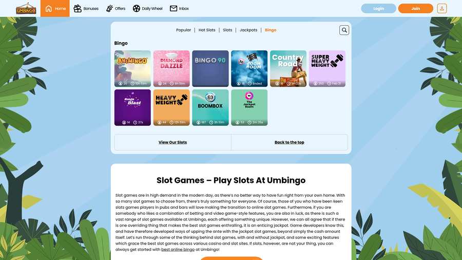 Umbingo Desktop Bingo Games