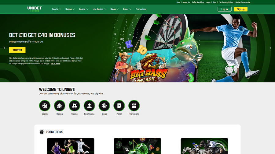 Unibet Casino Desktop Homepage