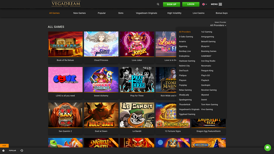 Vegadream Casino Desktop Game Developers