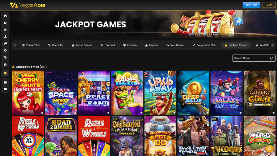 Vegas Aces Casino Desktop Jackpot