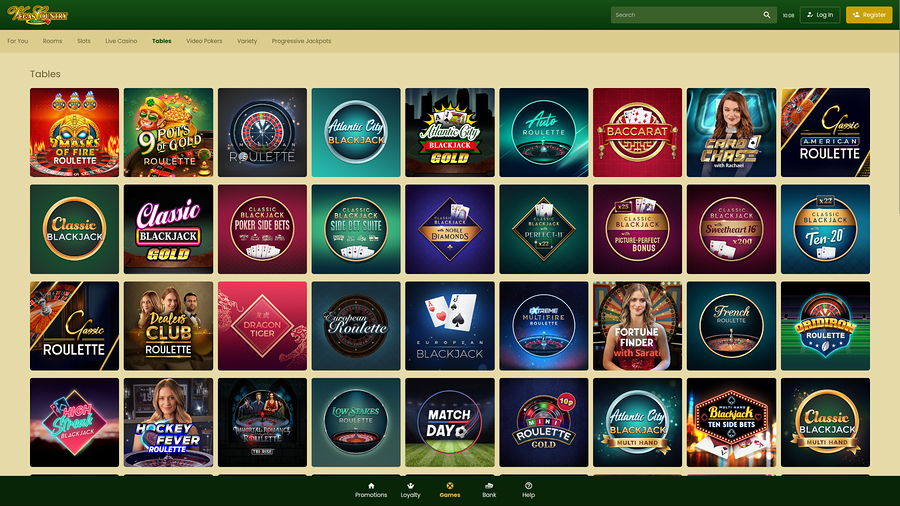 Vegas Country Casino Desktop Table Games