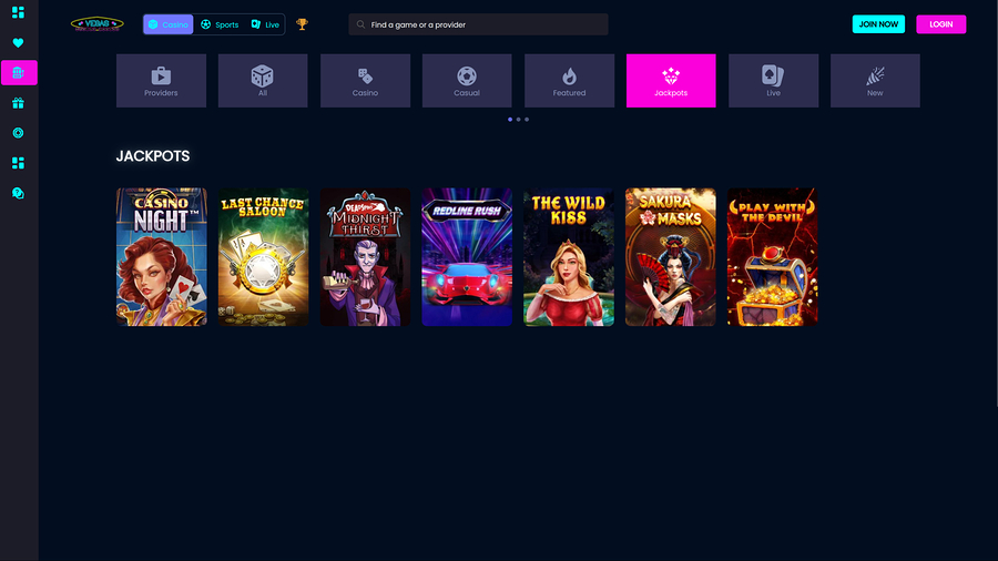 Vegas Mobile Casino Desktop Jackpot