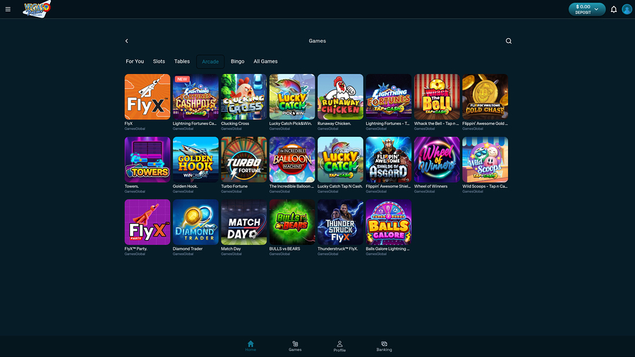 Vegas Palms Casino Desktop Arcade