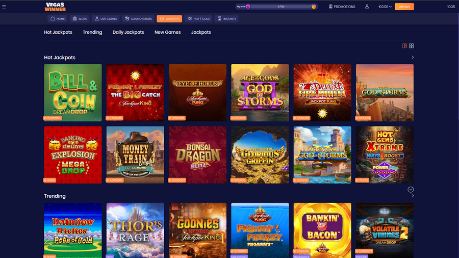 Vegas Winner Casino Desktop Jackpot