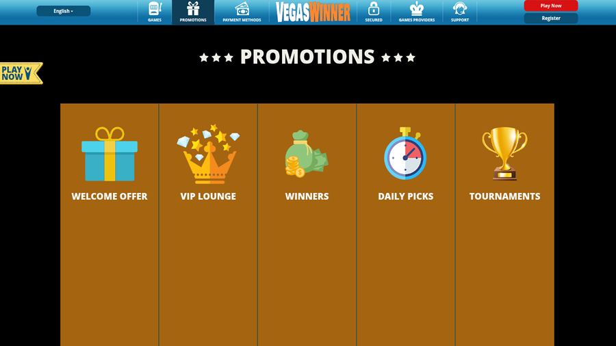 Vegas Winner Casino Desktop Promotions