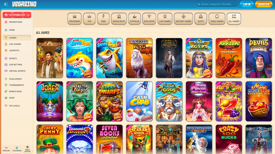 Vegasino Casino Desktop Games