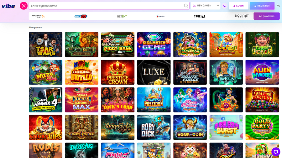 Vibe Casino Desktop Games