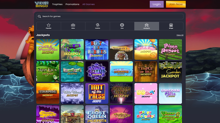 Viking Bingo Casino Desktop Jackpot