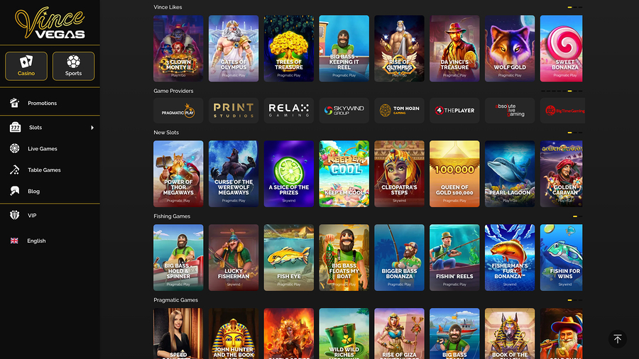 Desarrolladores de juegos de escritorio de Vince Vegas Casino