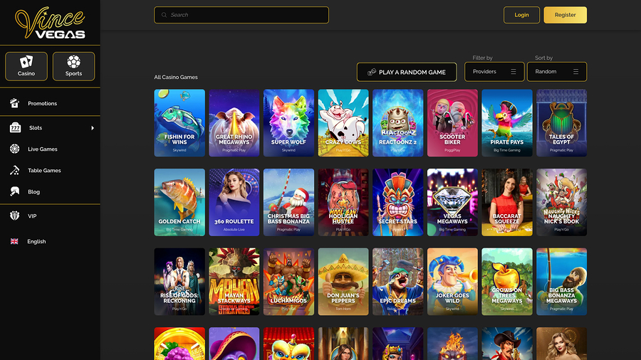 Juegos de escritorio de casino de Vince Vegas