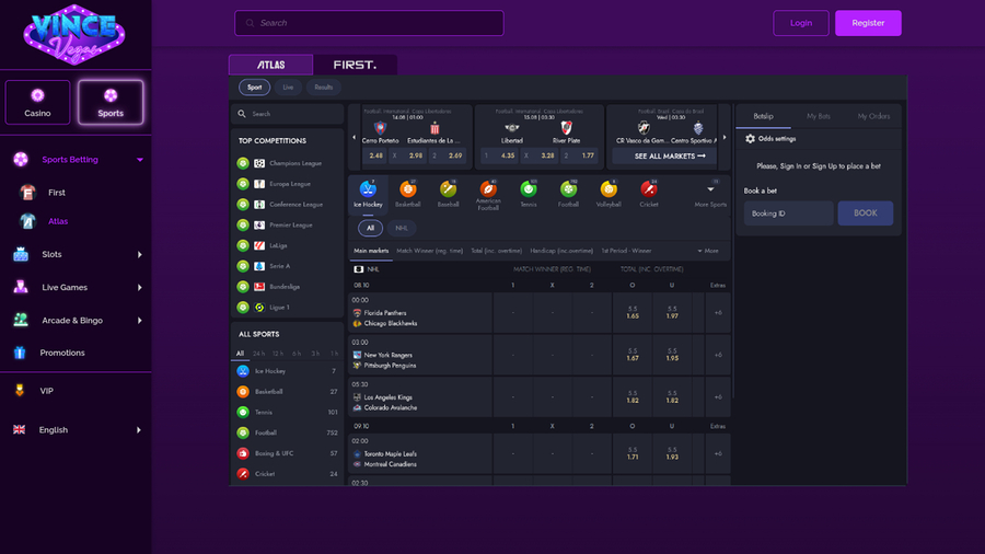 Vince Vegas Casino Desktop Sports