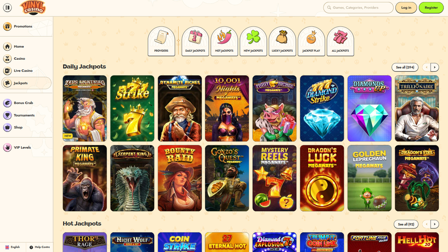 Vinyl Casino Desktop Jackpot