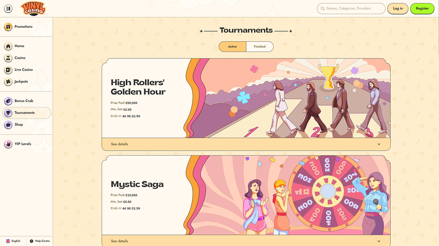 Vinyl Casino Desktop Tournaments