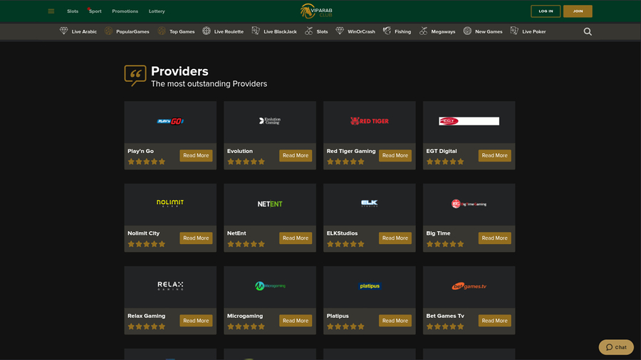VipArabClub Casino Desktop Game Developers