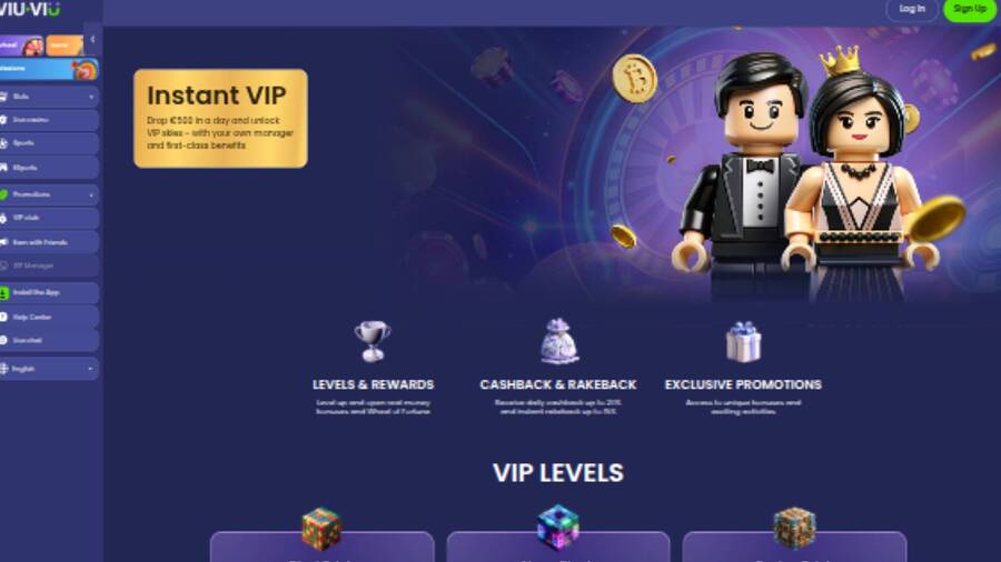 ViuViu Casino Live VIP Desktop