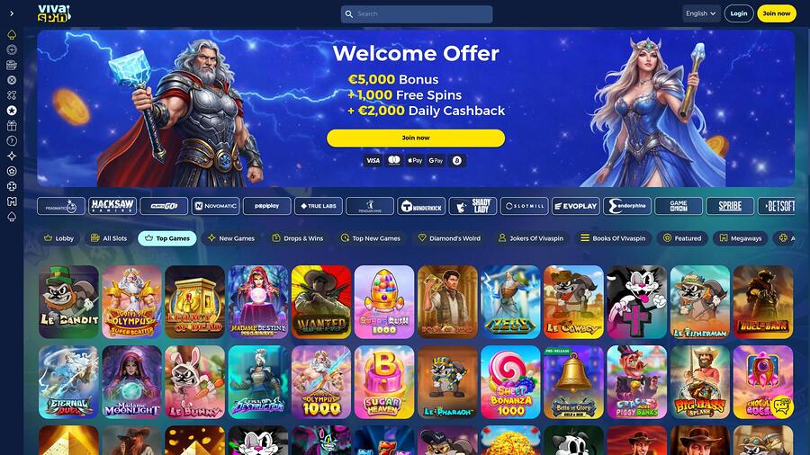 Desarrolladores de juegos de escritorio para Vivaspin Casino
