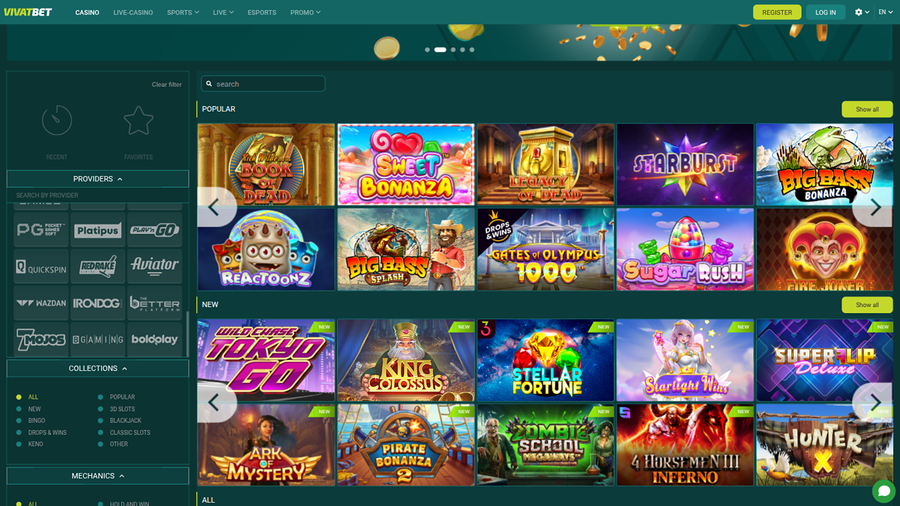VivatBet Casino Desktop Game Developers