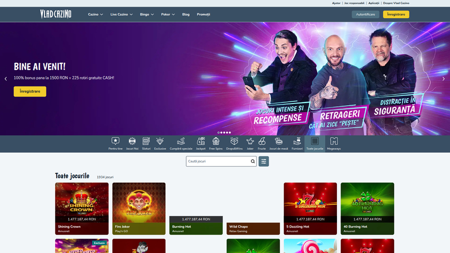 Vlad Cazino Desktop Games