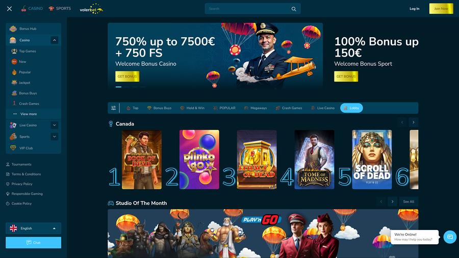 Volerbet Casino Desktop Games