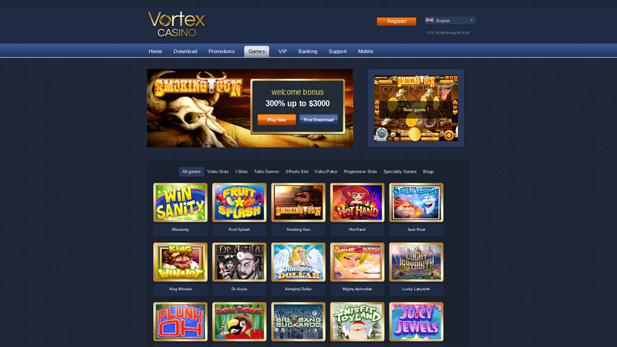 Vortex Casino Desktop Games