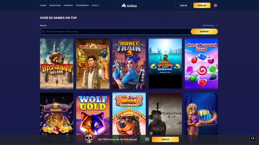 Vulkka Casino Desktop Games