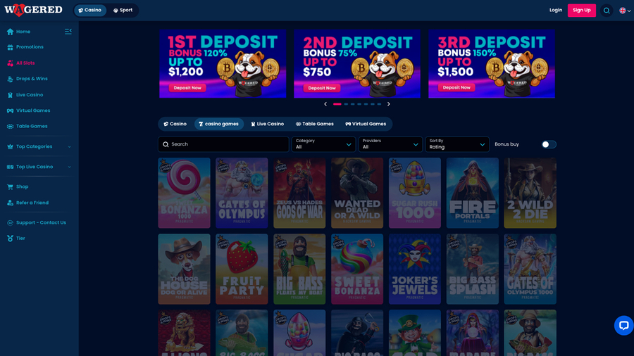 Wagered Casino Desktop Games