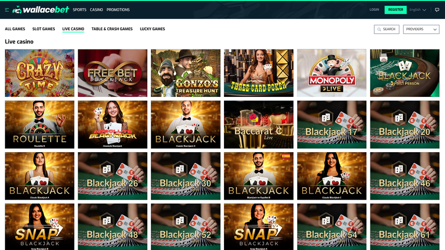 Wallacebet Casino Desktop Live Dealer