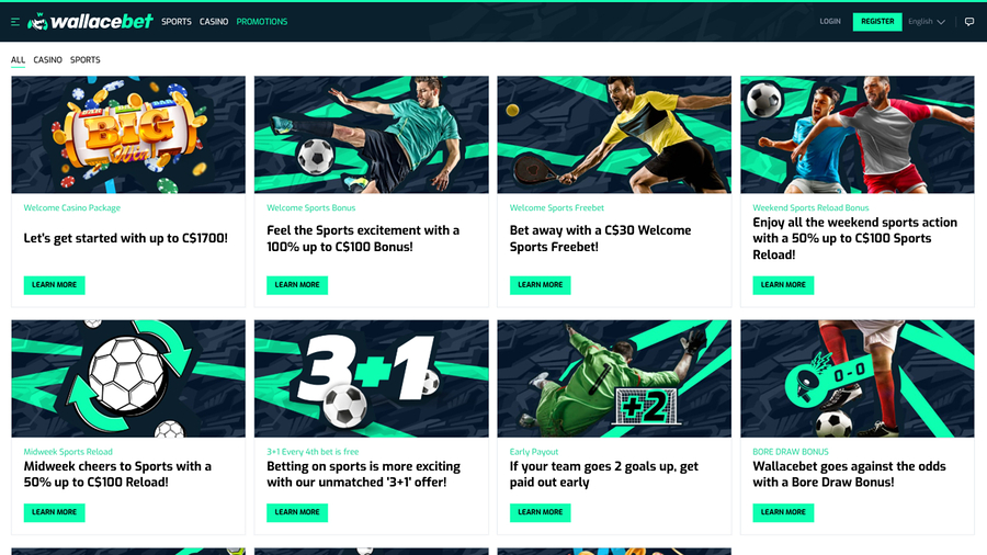 Wallacebet Casino Desktop Promotions