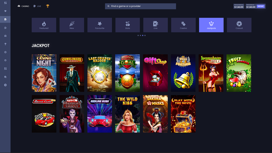 WatchMySpin Casino Desktop Jackpot