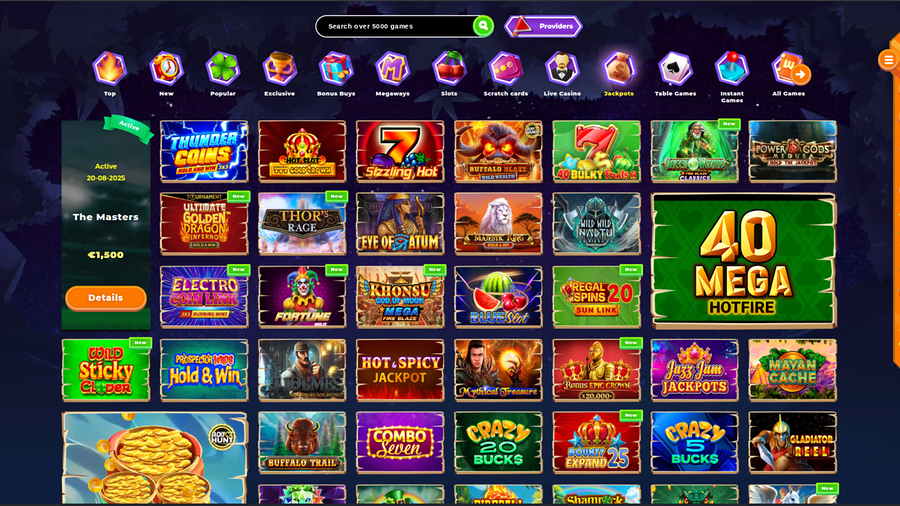 Wazamba Casino Desktop Jackpot