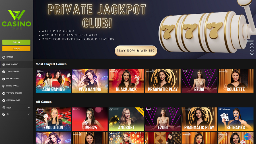 WCasino Online Desktop Live Dealer