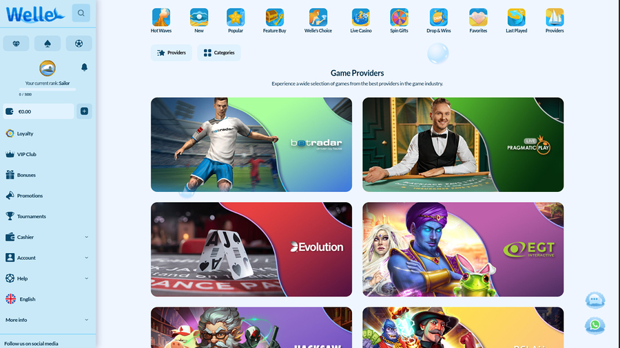  Welle Casino Desktop Game Developers