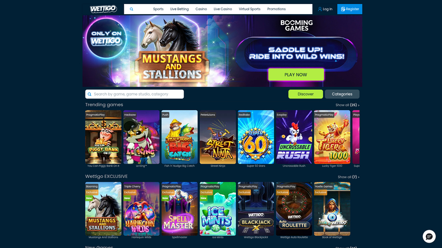 Wettigo Casino Desktop Games