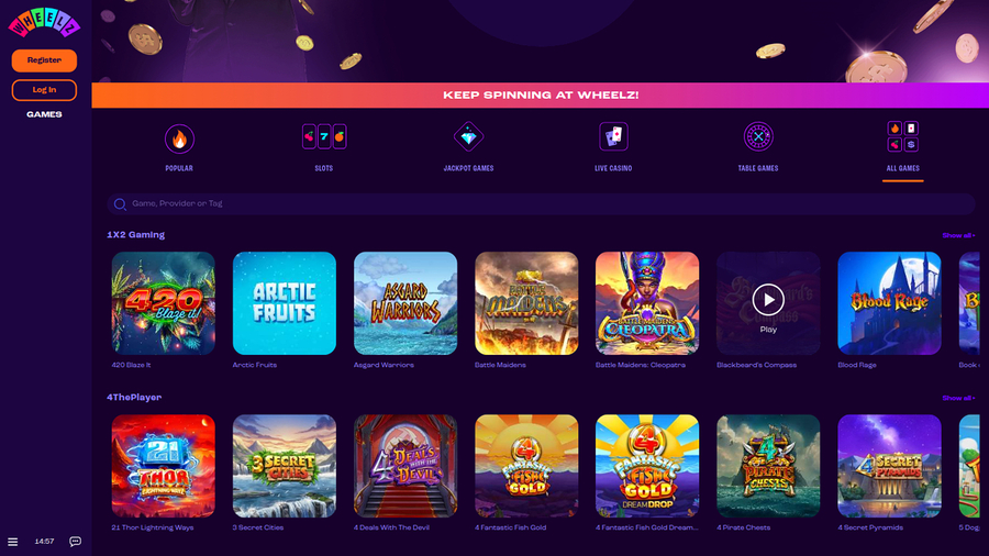 Wheelz Casino Desktop Game Developers